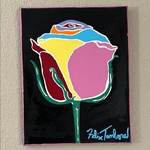 Colorful Rose Canvas Art by